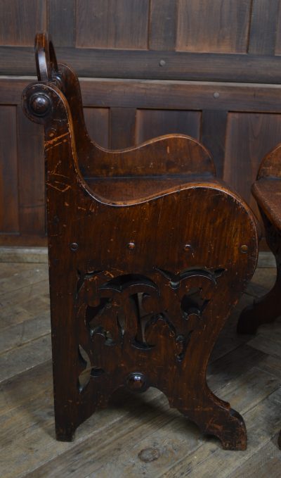Pair Of Victorian Oak Hall Chairs SAI3554 - Image 19