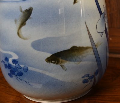 Pair of Japanese Nishikide Pear Shaped Vases SAI3580 - Image 4