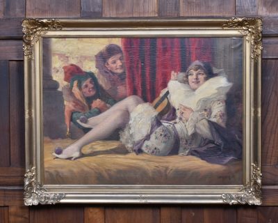Oil On Canvas By Richard Geiger, Commedia Dell'arte SAI3599