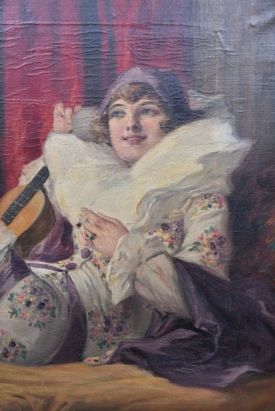 Oil On Canvas By Richard Geiger, Commedia Dell'arte SAI3599 - Image 2
