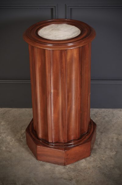 Fluted Mahogany Cylindrical Bedside Cabinet - Image 3