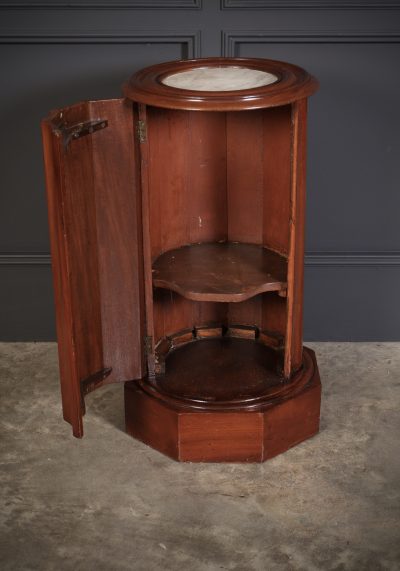 Fluted Mahogany Cylindrical Bedside Cabinet - Image 4