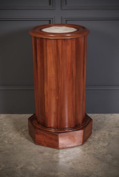 Fluted Mahogany Cylindrical Bedside Cabinet - Image 5
