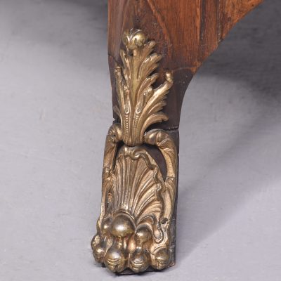 Exceptional French Marble-Top Serpentine-Front Inlaid Rosewood Commode - Image 2