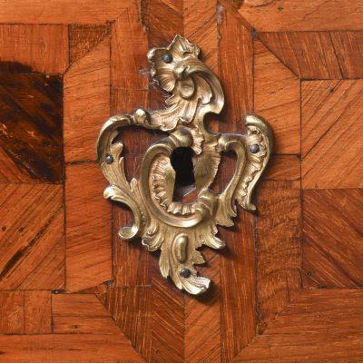 Exceptional French Marble-Top Serpentine-Front Inlaid Rosewood Commode - Image 6