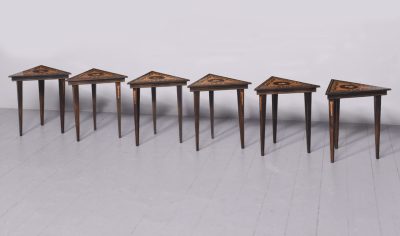 Set of 6 Sorrento Italian Inlaid Occasional Tables - Image 9