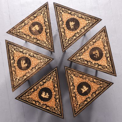 Set of 6 Sorrento Italian Inlaid Occasional Tables - Image 11