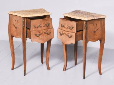 Pair of French Marble Topped Side Cabinets - Image 7
