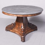 French Empire Marble Top Center Table Antique Furniture