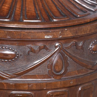 Pair of Exhibition Quality Adam Style Carved Urns - Image 4