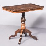 Large Marquetery Inlaid Sorrento Walnut Table in Excellent Condition Antique Tables