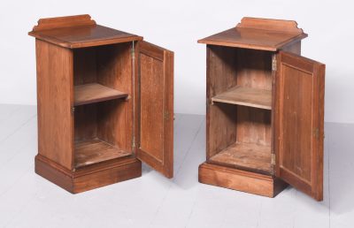 Pair of Bedside Walnut Cabinets - Image 7