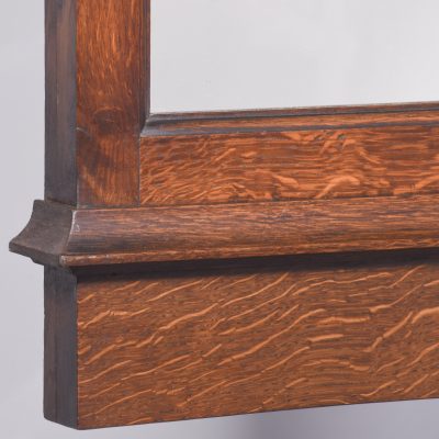Pair of Oak Framed Gothic Style Wall Mirrors - Image 2