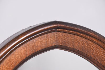 Pair of Oak Framed Gothic Style Wall Mirrors - Image 4