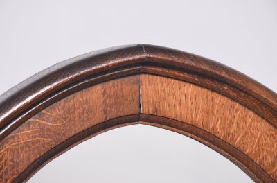 Pair of Oak Framed Gothic Style Wall Mirrors - Image 6