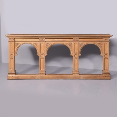 A Pair of Large Gothic Style Oak Side Tables - Image 2