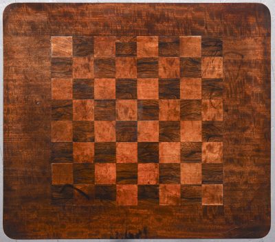 Unusual William IV Inlaid Mahogany Occasional Table with A Games Top - Image 7