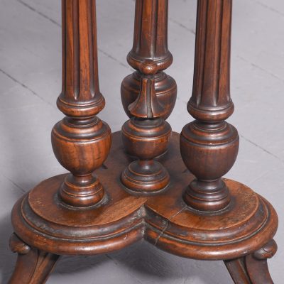 Victorian Upholstered Occasional Table - Image 4