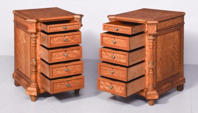 Pair of Monumental Satinwood Pedestals - Image 11