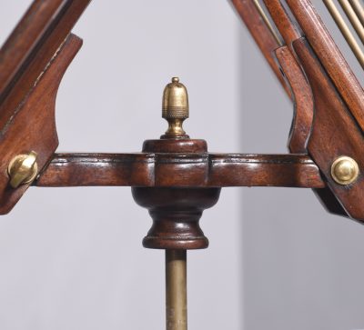 Handmade Regency-Style Mahogany Adjustable Duet Music Stand - Image 8