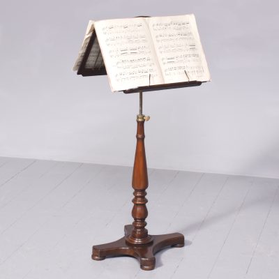 Handmade Regency-Style Mahogany Adjustable Duet Music Stand - Image 11