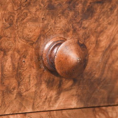 Quality Large Mid-Victorian, Free-Standing Burr Walnut Pedestal Desk - Image 5