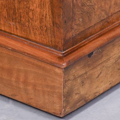 Quality Large Mid-Victorian, Free-Standing Burr Walnut Pedestal Desk - Image 6