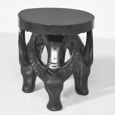 Carved African Buffalo Occasional Table - Image 7