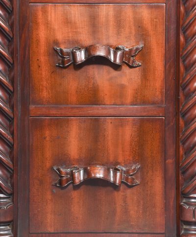 Pair of Mid-Victorian Carved Mahogany Small Chest of Drawers/Bedside Lockers - Image 6