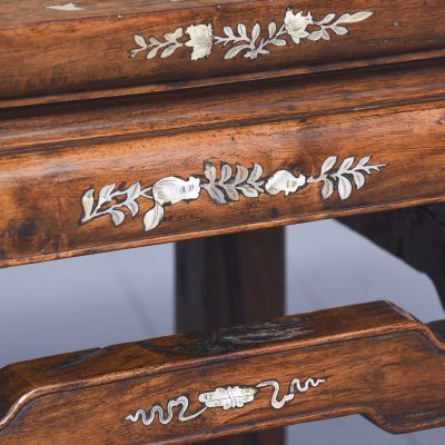 Quality, Chinese Qing Period Mother of Pearl Inlaid Occasional Table - Image 7