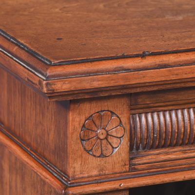 Late Victorian Walnut Open Bookcase with Adjustable Shelves - Image 3