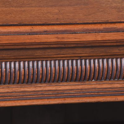 Late Victorian Walnut Open Bookcase with Adjustable Shelves - Image 4