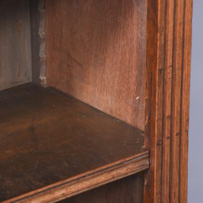 Late Victorian Walnut Open Bookcase with Adjustable Shelves - Image 8