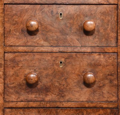 Pair of Mid-Victorian Burr-Walnut Small Chest/Bedside Lockers - Image 5