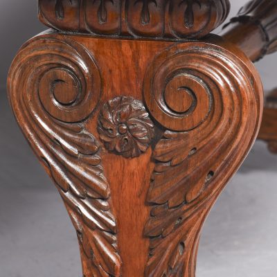 Free Standing Regency Rosewood Library Table of Exceptional Quality - Image 6
