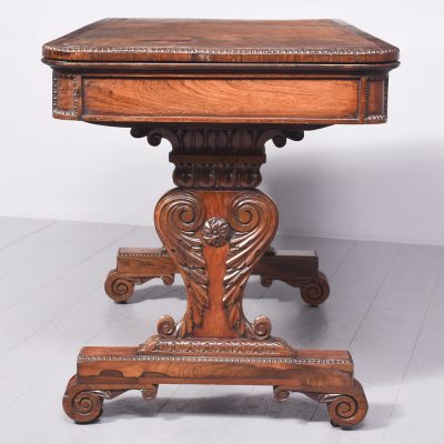Free Standing Regency Rosewood Library Table of Exceptional Quality - Image 10