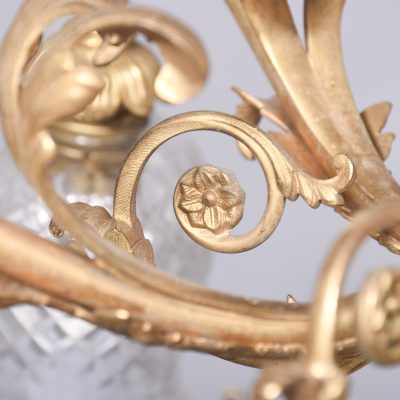 Elegant Gilded 5 lamp Chandelier - Image 6
