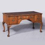 Early Georgian-Style, Freestanding Figured Walnut Writing Desk antique writing desk Antique Desks