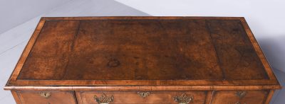 Early Georgian-Style, Freestanding Figured Walnut Writing Desk - Image 7