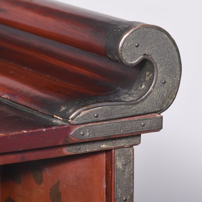 A Meiji Period Painted Shodana Cabinet on Stand - Image 8