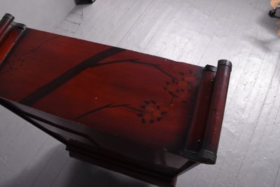 A Meiji Period Painted Shodana Cabinet on Stand - Image 10