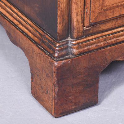 Early Georgian-Style Figured Walnut, Freestanding Kneehole Writing Desk - Image 5
