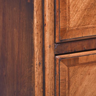 Early Georgian-Style Figured Walnut, Freestanding Kneehole Writing Desk - Image 6
