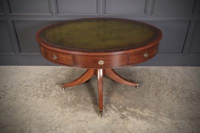 Georgian Mahogany Oval Drum Table - Image 3