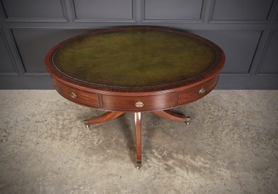 Georgian Mahogany Oval Drum Table - Image 4