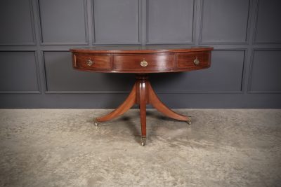 Georgian Mahogany Oval Drum Table - Image 5