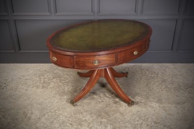 Georgian Mahogany Oval Drum Table - Image 6