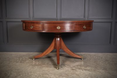 Georgian Mahogany Oval Drum Table - Image 2