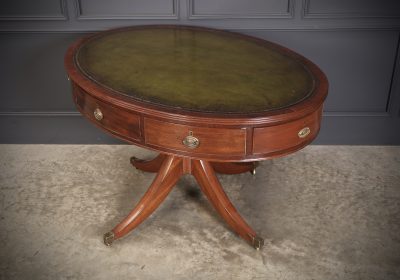 Georgian Mahogany Oval Drum Table - Image 10