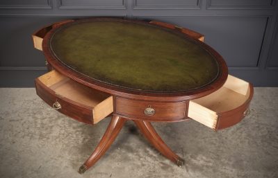 Georgian Mahogany Oval Drum Table - Image 11